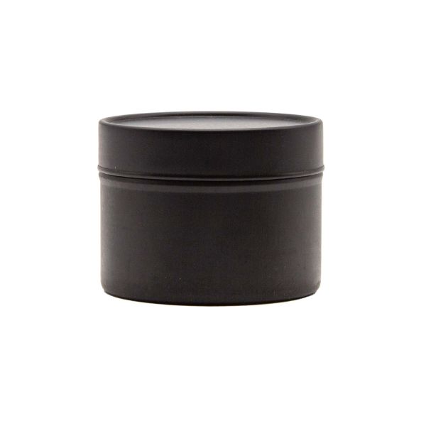Candle container - 100ml - black - Round seamless slip lid jars and lid without window
